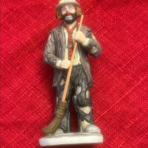 Vtg Emmett Kelly, Jr. “In the Spotlight” Hand-Painted Porcelain Clown Figurine